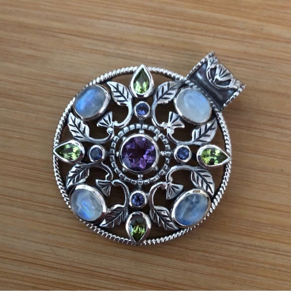 $89  Doug Paulus Estate Drop Pendant marked dp  925  India - Picture 5 of 6